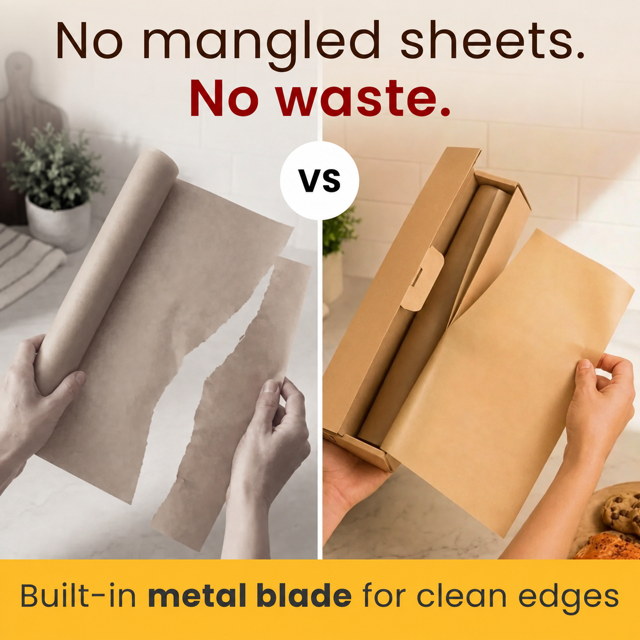 15-Inch Wide Parchment Paper Rolls for Baking | Natural Wood Pulp Nonstick Oven and Sheet Pan Liner, Heat-Resistant up to 450°F
