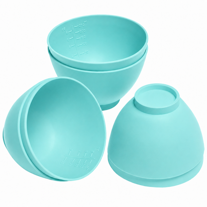 Silicone Mixing Bowls | Reusable Prep Bowls, Baking Bowls & Multipurpose Kitchen Bowls