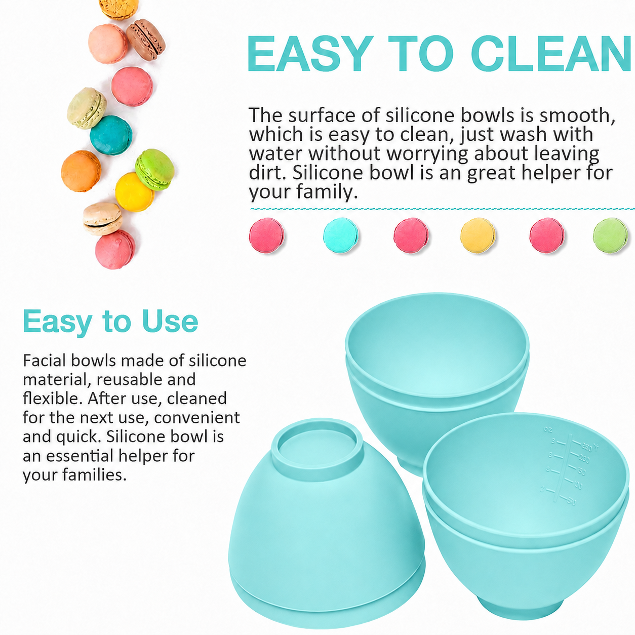 Silicone Mixing Bowls | Reusable Prep Bowls, Baking Bowls & Multipurpose Kitchen Bowls
