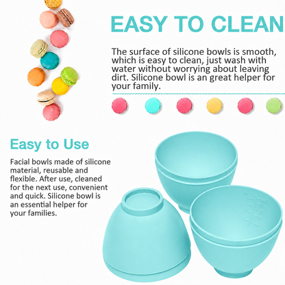 Silicone Mixing Bowls | Reusable Prep Bowls, Baking Bowls & Multipurpose Kitchen Bowls