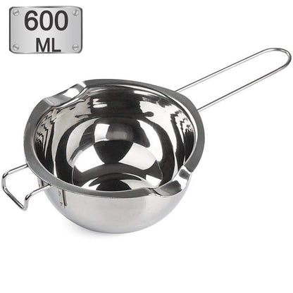600ml Stainless Steel Chocolate Melting Pot | 304 Food-Grade Double Boiler, Butter & Candy Melting Bowl