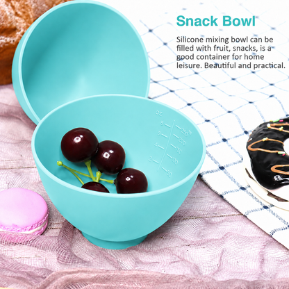 Silicone Mixing Bowls | Reusable Prep Bowls, Baking Bowls & Multipurpose Kitchen Bowls