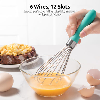 9-Inch Mini Hand Whisk | 18/10 Stainless Steel Balloon Whisk with Non-Slip Handle