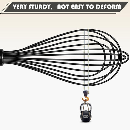 11-Inch Silicone Whisk | 7-Wire Reinforced Hand Whisk & Non-Scratch Baking Tool