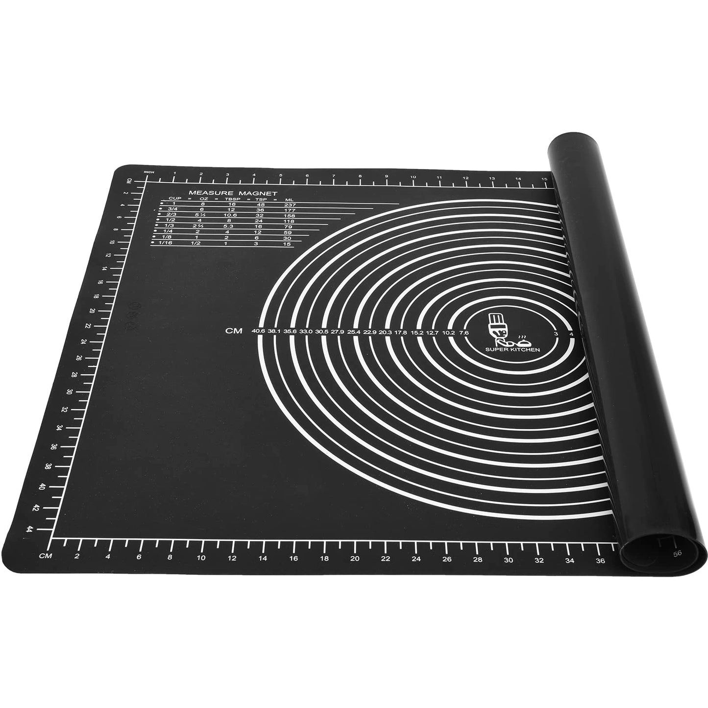 Extra-Large Thick Silicone Pastry Mat | 28 × 20-Inch Non-Slip Dough Mat, Measuring Baking Mat & Non-Stick Countertop Mat