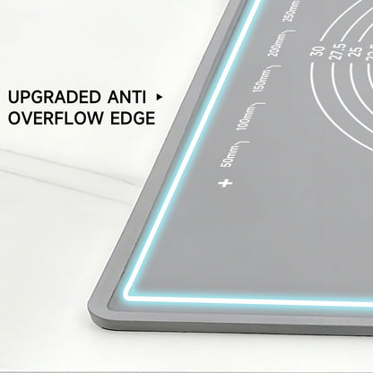 Thick Silicone Baking Mat | Raised-Edge Pastry Mat, Non-Slip Dough Mat & Heat-Resistant Baking Liner
