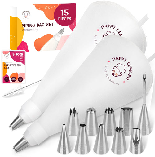 12-Piece Large Piping Tip Set | Cake Decorating Tools, Icing Bag & Baking Accessories