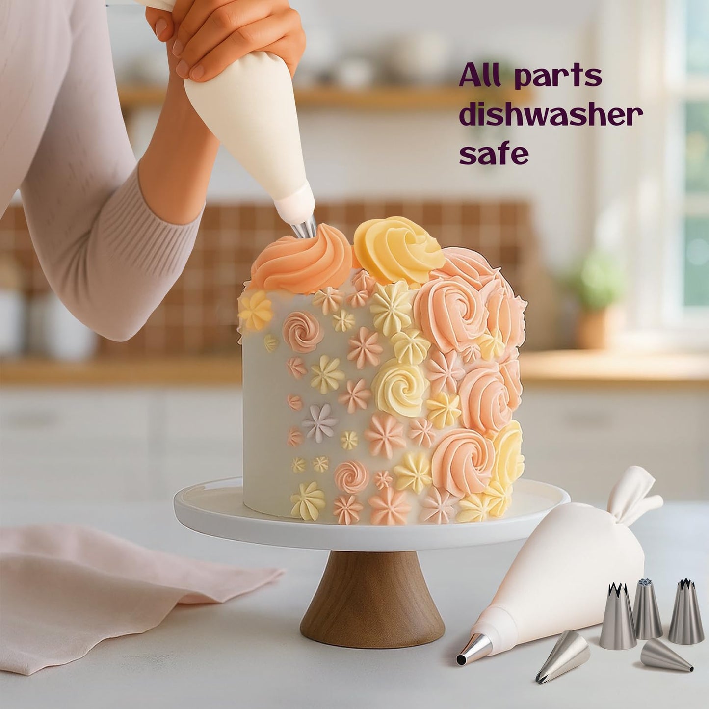 12-Piece Large Piping Tip Set | Cake Decorating Tools, Icing Bag & Baking Accessories