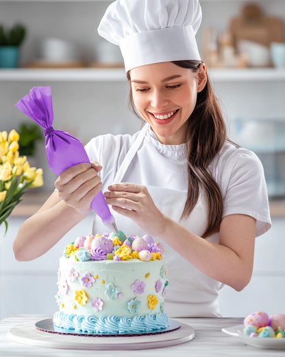36-Piece Cake Decorating Kit | 24 Piping Tips, Reusable Icing Bags & Baking Tools