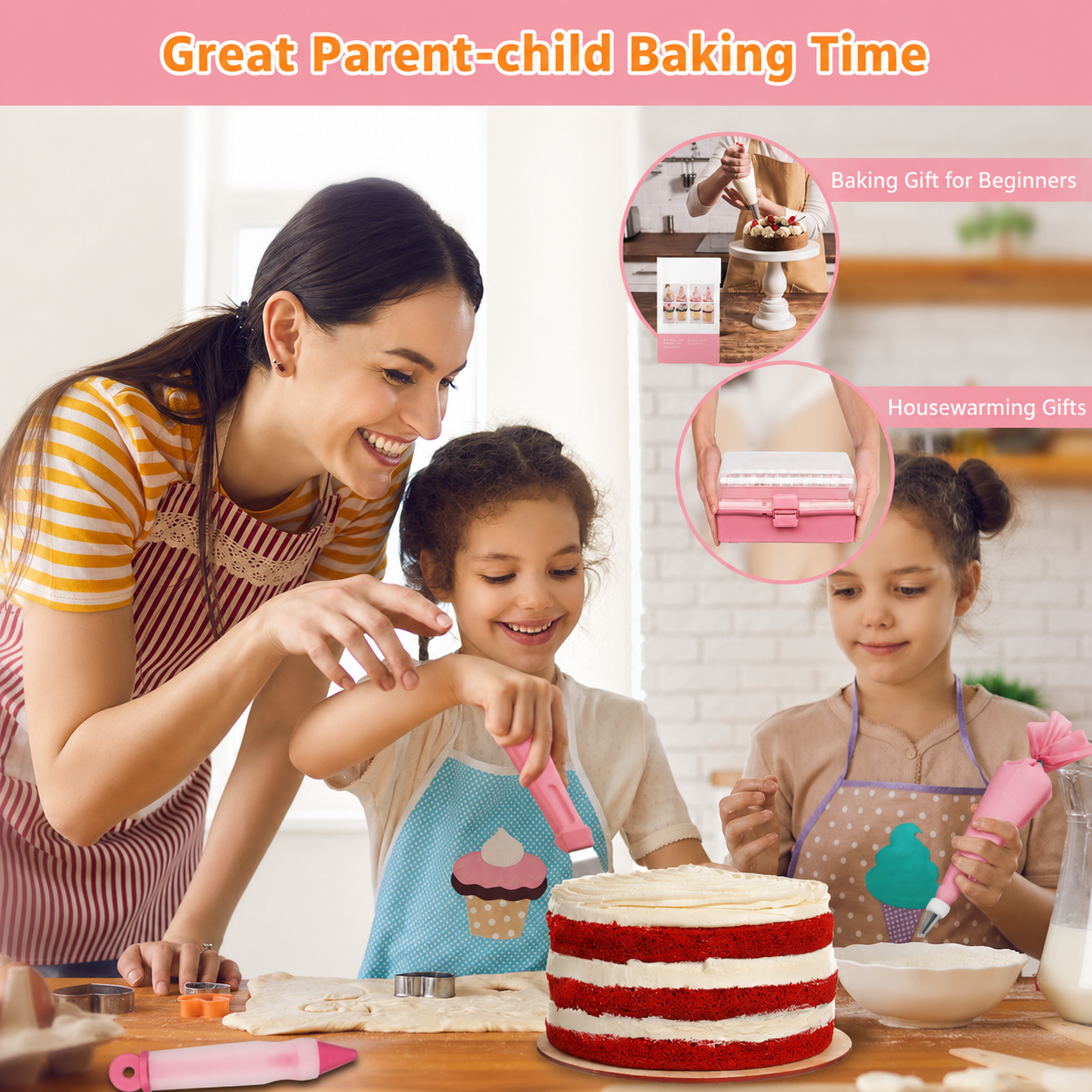 358-Piece Cake Decorating Kit | Piping Tips, Icing Bags, Baking Molds & Portable Storage Case