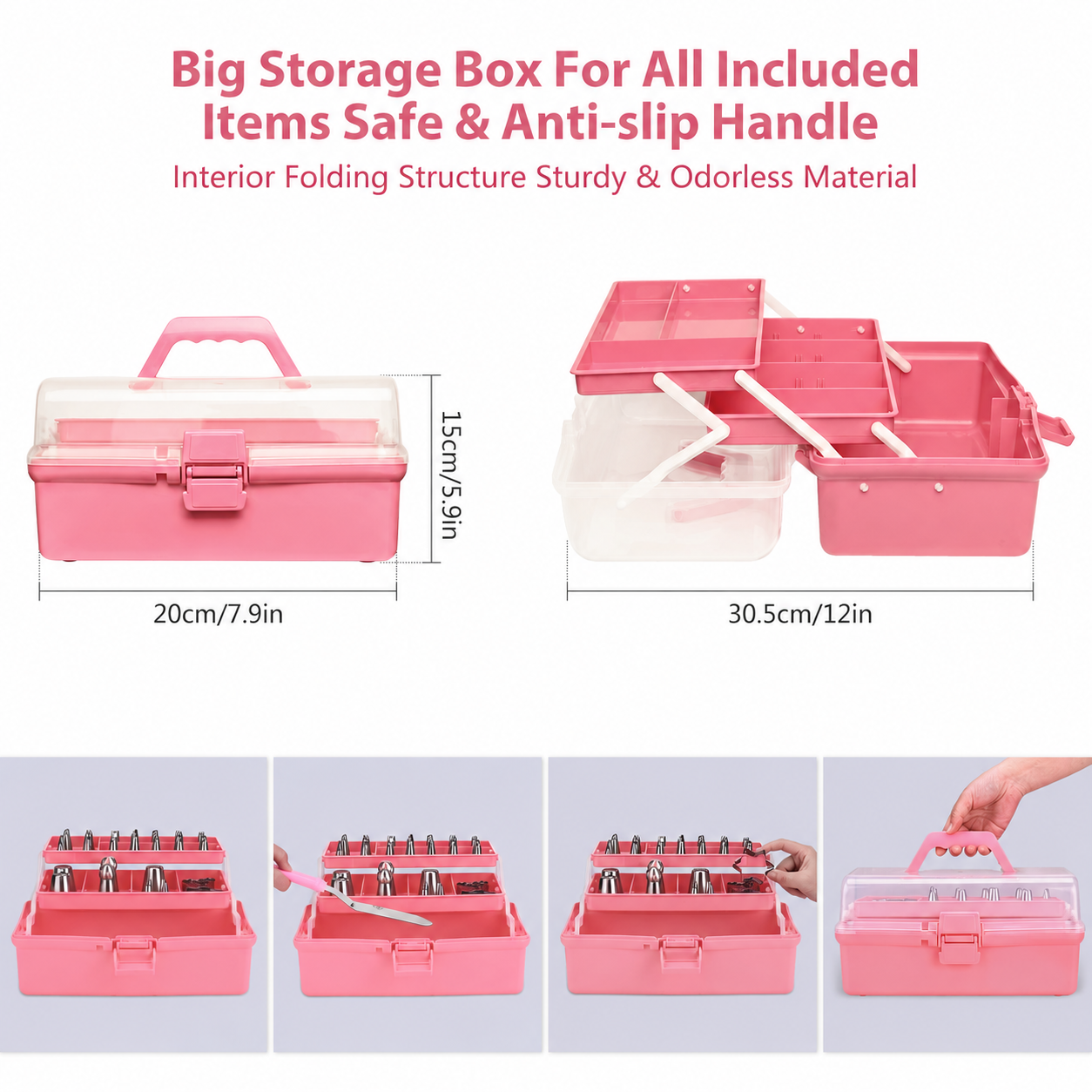 358-Piece Cake Decorating Kit | Piping Tips, Icing Bags, Baking Molds & Portable Storage Case