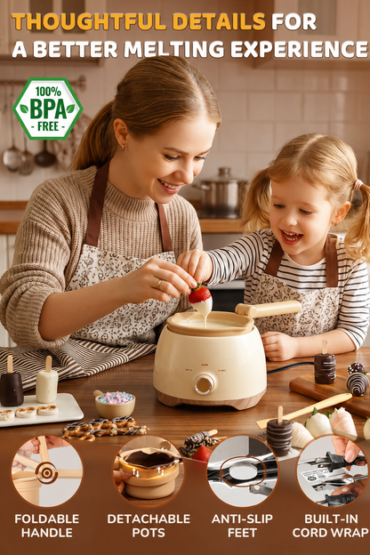 4-Cup Chocolate Melting Pot | Electric Chocolate Warmer, Candy Melter & Dessert Dipping Machine