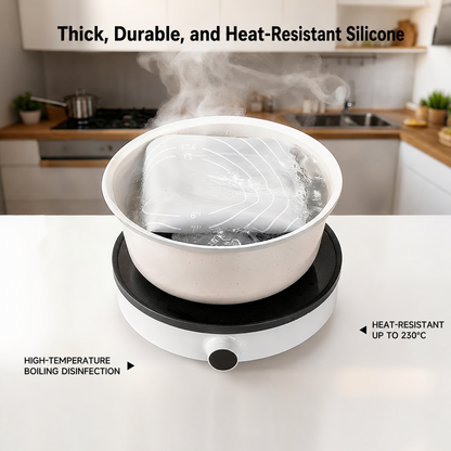 Thick Silicone Baking Mat | Raised-Edge Pastry Mat, Non-Slip Dough Mat & Heat-Resistant Baking Liner